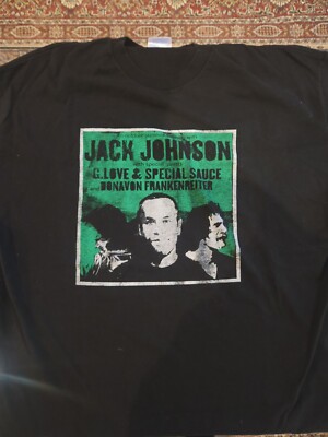 Jack Johnson w/ G Love And Special Sauce 2004 Tour Shirt RARE