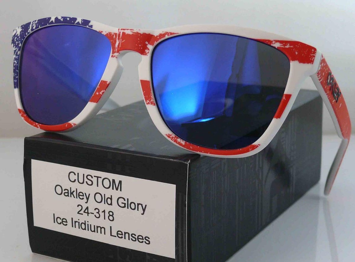 OAKLEY OLD GLORY FROGSKINS 24-318 COLLECTORS SUNGLASSES CUSTOM ICE