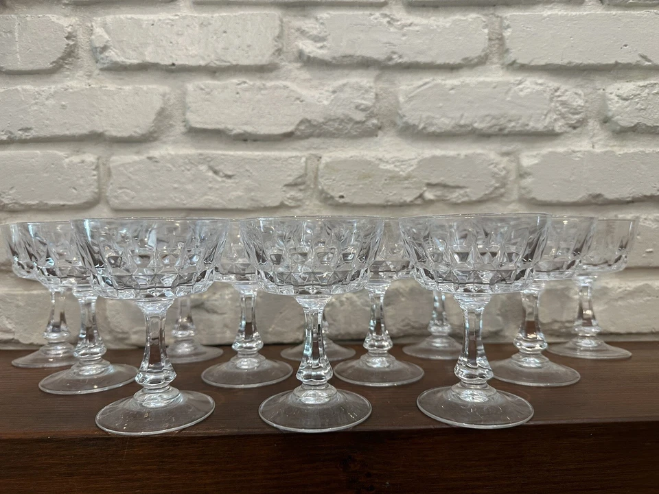 Cristal d'Arques Durand VERSAILLES Sherbet, Postre, Copas de Champán, Juego de 12 Foto 3 de 4