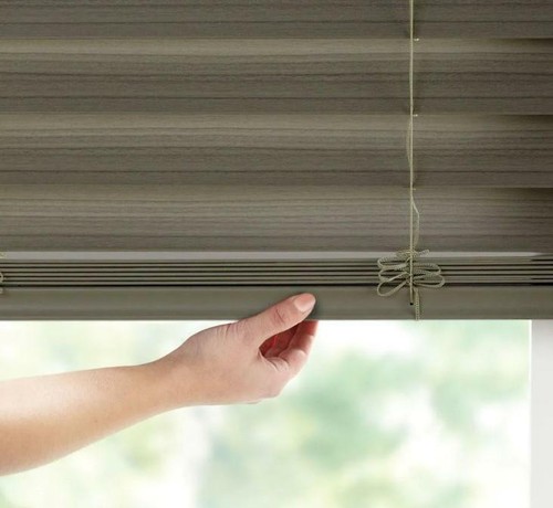 Treibholz grau kabellos Raumverdunkelung 2,5" Holzimitat Jalousie 30,5" Breite x 72" Länge Fenster - Bild 7 von 7