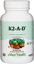 Maxi Health Vitamin K2 with A & D - 60 Softgels