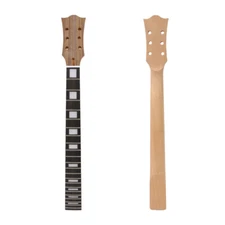 Guitar Neck 22fret 24.75inch Mahogany Ebony Fretboard Bolt On Heel Block Inlay