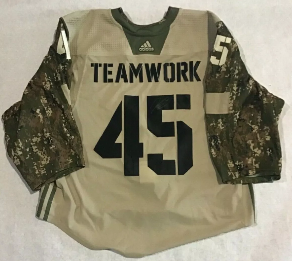Red wings military jersey sales