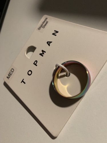 Topman Fashion Iridescent Color Ring Size 10.5 - Picture 2 of 5