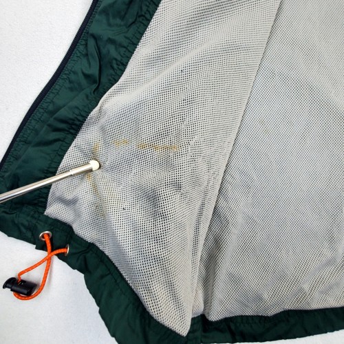 VTG 90s Y2K Gap Hooded Tech Windbreaker Vest Green Full Zip Jacket Sz XL - Picture 10 of 12