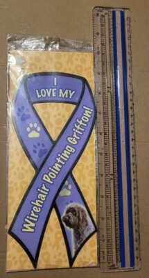 I LOVE MY WIREHAIR POINTING GRIFFON! car or truck magnet L 9.25'' × W 3.85''