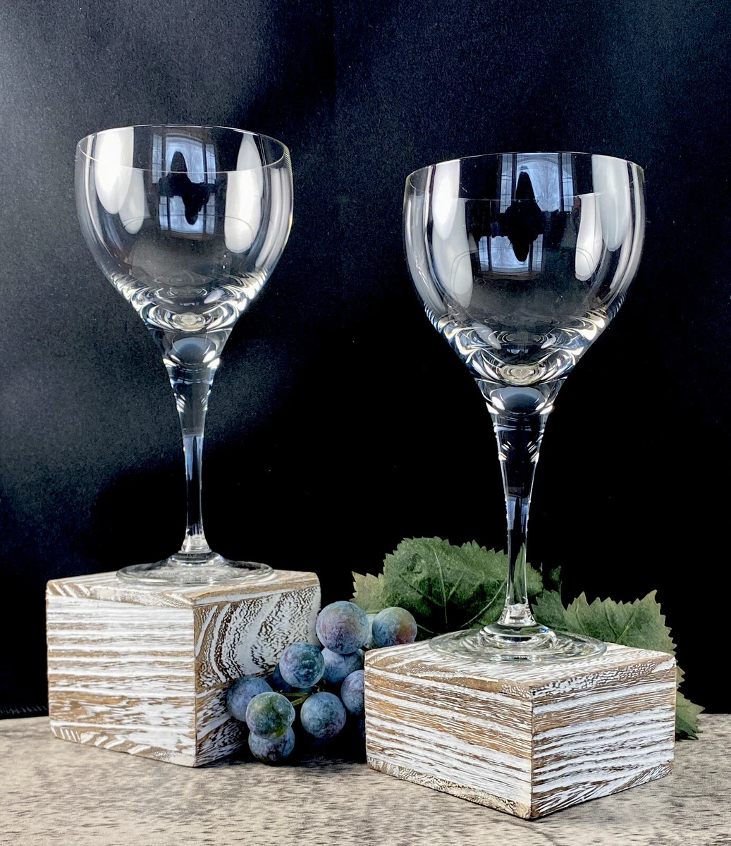 Set of 2 Rosenthal Studio Line LOTUS Plain Clear Crystal 6.5