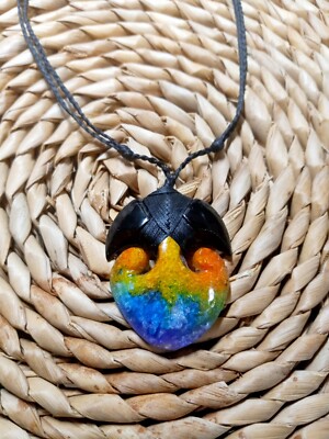 Maori Rainbow Koru Toki Arrowhead Pendant