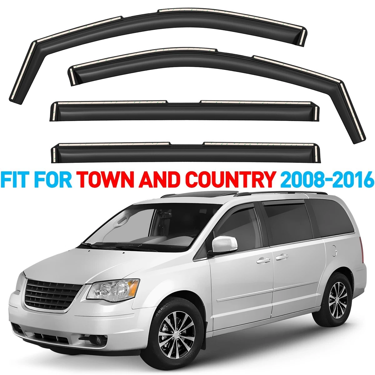 Pre-Owned 11-16 Chrysler Town & Country Caravan Pair Of LH RH Interior Sun Visors Oem Lkq Verify Specific Vehicle Fitment In Description Good