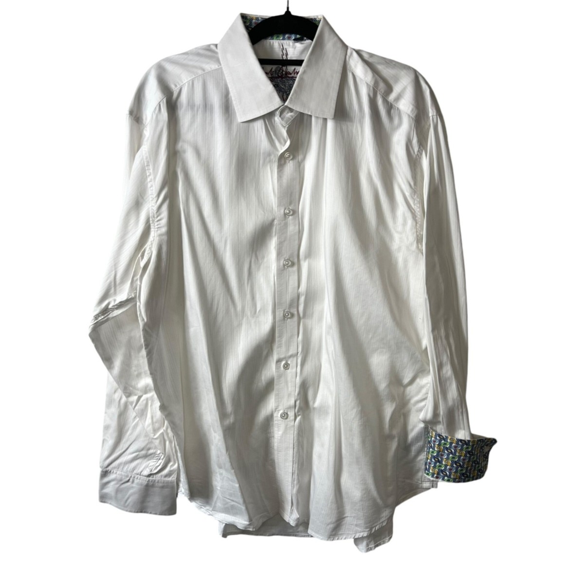Robert Graham button down white shirt men's size 2XL