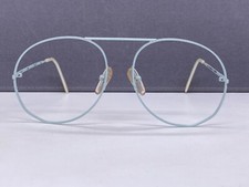 Eyeglasses Frames Men Woman Blue Green Mint Large Oval Pilot 1970s Germany