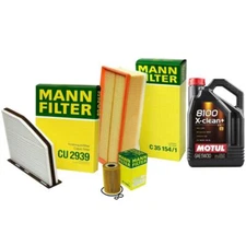 5L Motul 8100 X-CLEAN+ 5W-30 Mann Oil Filter Service Kit For Passat 2.0 TDI CKRA