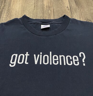 ミュージシャン MARILYN MANSON got violence? Vintage Marilyn Manson Got Violence? Long Sleeve Band Tee