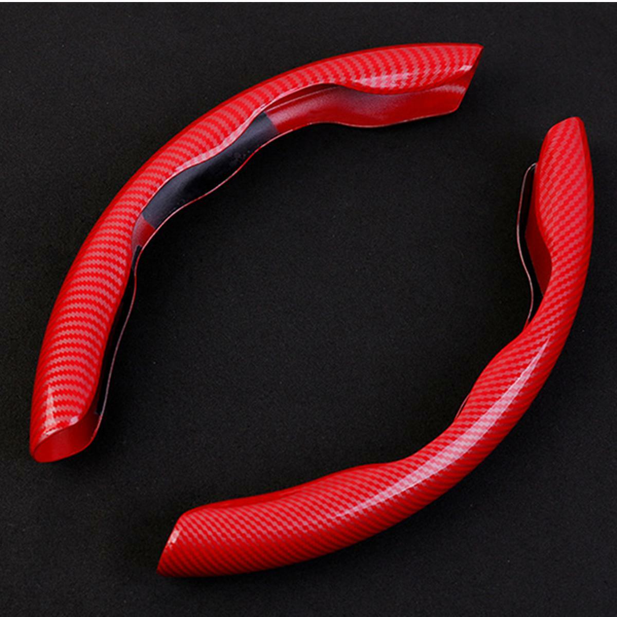 Universal Accessories Car Steering Wheel Booster Non-Slip Cover Red Carbon Fiber