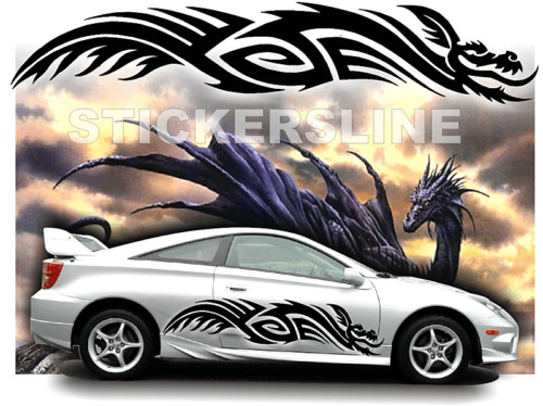 Aufkleber Drache Stammes- für Seiten Auto Lkw Boot Modell 5 Dragon Stickers - Afbeelding 1 van 1