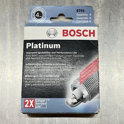 4-Pack Bosch Platinum Spark Plugs - #6701 - New (Open Box)