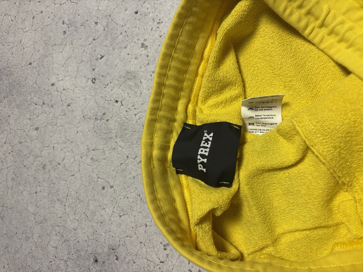 Pyrex Vision Shorts Virgil Abloh Big Logo Size M Yellow | eBay