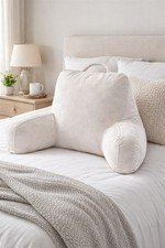 Bettsessel beige Körperkissen Sitzhilfe Rückenlehne Lesekissen Keilkissen