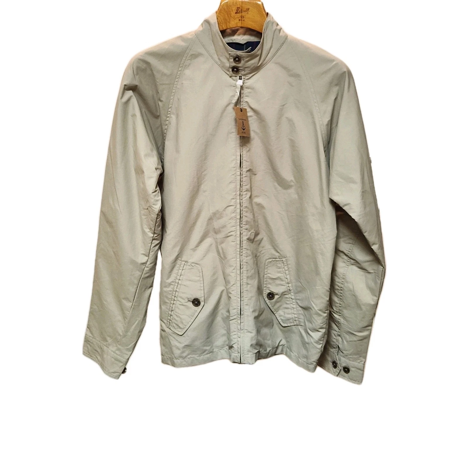 Lands End Kids Beige Windbreaker Size XL 18-20 NWT Zipper Front
