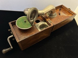 Small Fold Up Antique Phonograph 