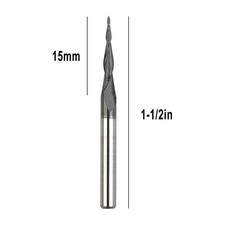 1x Carbide Ball Nose 2 Flutes 0.25mm TiAIN 1/8 Shank End Mills Radius Equipment