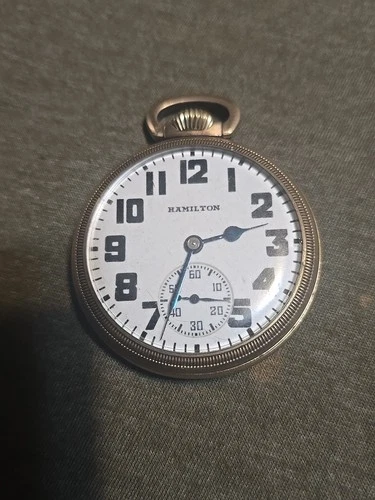 ANTIQUE HAMILTON 992 ? 16s  POCKET WATCH GOLD FILL CASE RUN'S READ DESCRIPTION