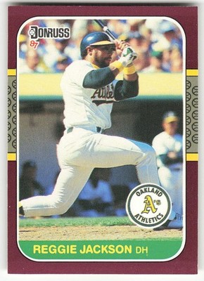 1987 Donruss Opening Day #22 Reggie Jackson BASEBALL Oakland Athletics