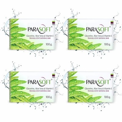 Pack of 4 Salve Pharma Parasoft Soap Dry Sensitive Skin Glycerine (100 gm)