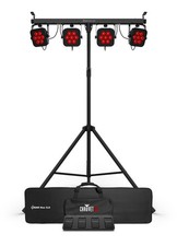 Chauvet DJ 4BAR HEX ILS RGBAW UV LED Wash Lighting System w/Stand Footswitch Bag