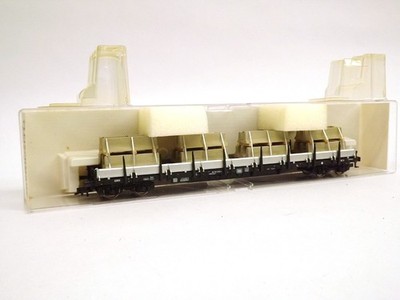 Fleischmann 5287 8701 DB Flachdrehgestellwagen mit Betonladung (Maßstab HO) Originalverpackt