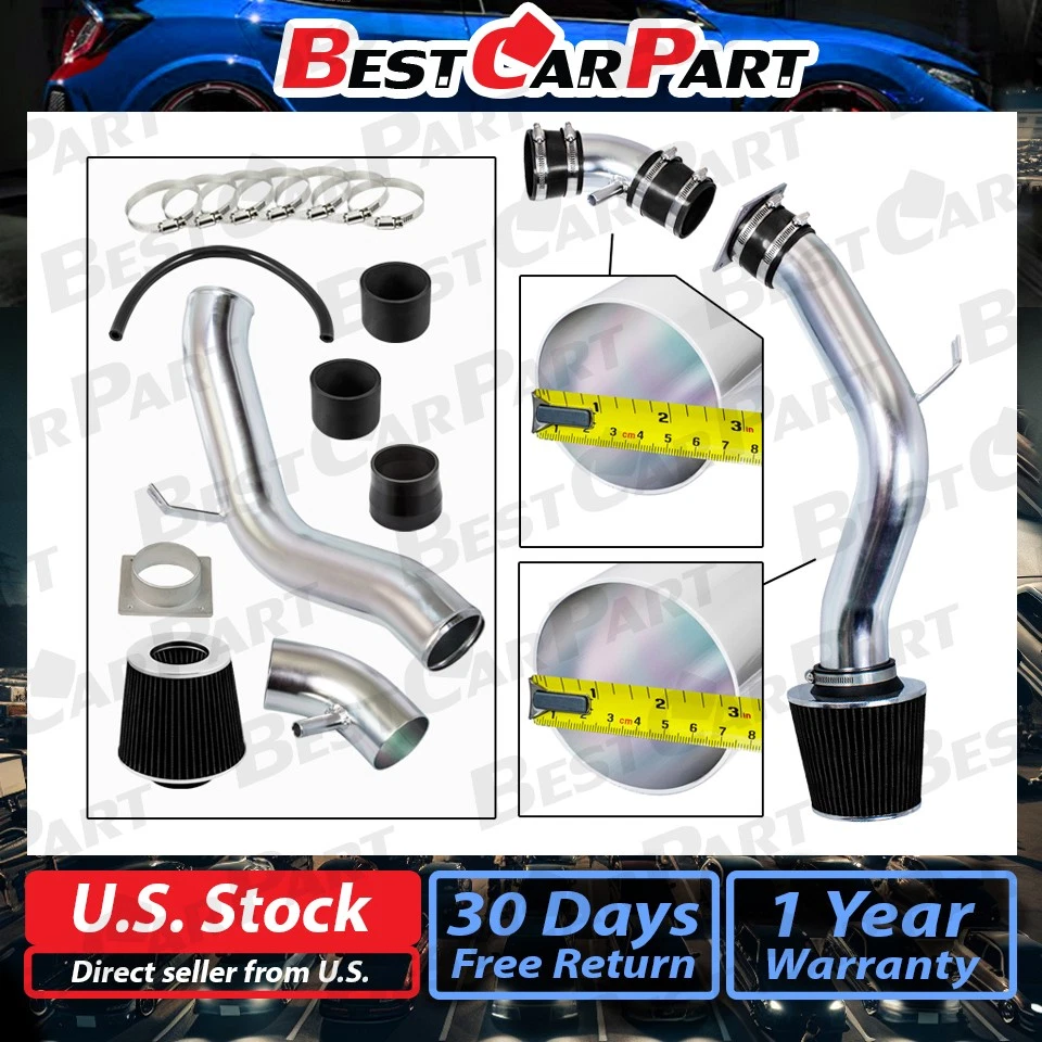 Kit de inducción de admisión de aire frío BCP NEGRO para Altima 2002-2006 2,5 L L4 Foto 2 de 4