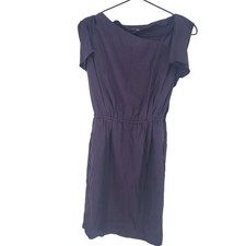 GAP Womens Sz 0 Knee Length Short Sleeve Career Dress Dark Purple