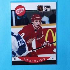 1990-91 Pro Set Hockey #604 Sergei Fedorov - Detroit Red Wings