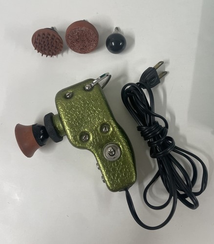 Vibratore massaggiatore vintage VIBROSAGE modello verde BV scatola anni '30 + 4 attacchi testato - Foto 4 di 9
