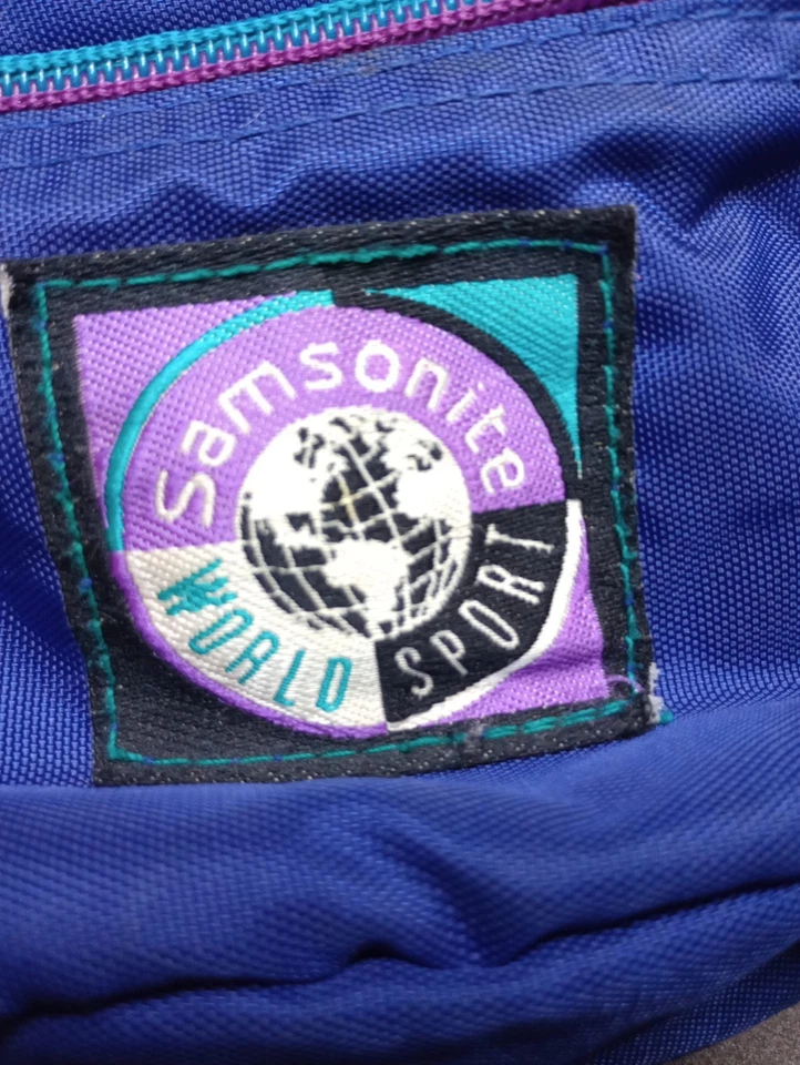 Vintage Y2K Samsonite World Sport Camera Soft Carrying Case 90's Fanny Pack Teal - Image 4 of 4