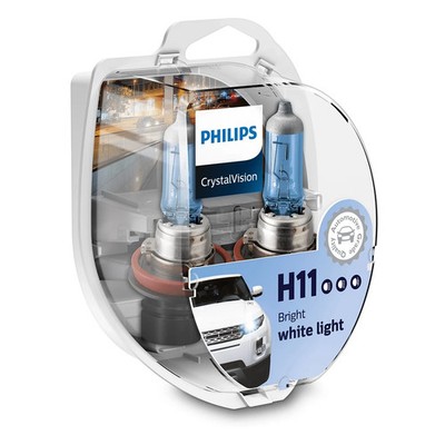 PHILIPS H11 Crystal Vision 4300K Bulbs 12362CVSM + Parking Lights **H8 H9**
