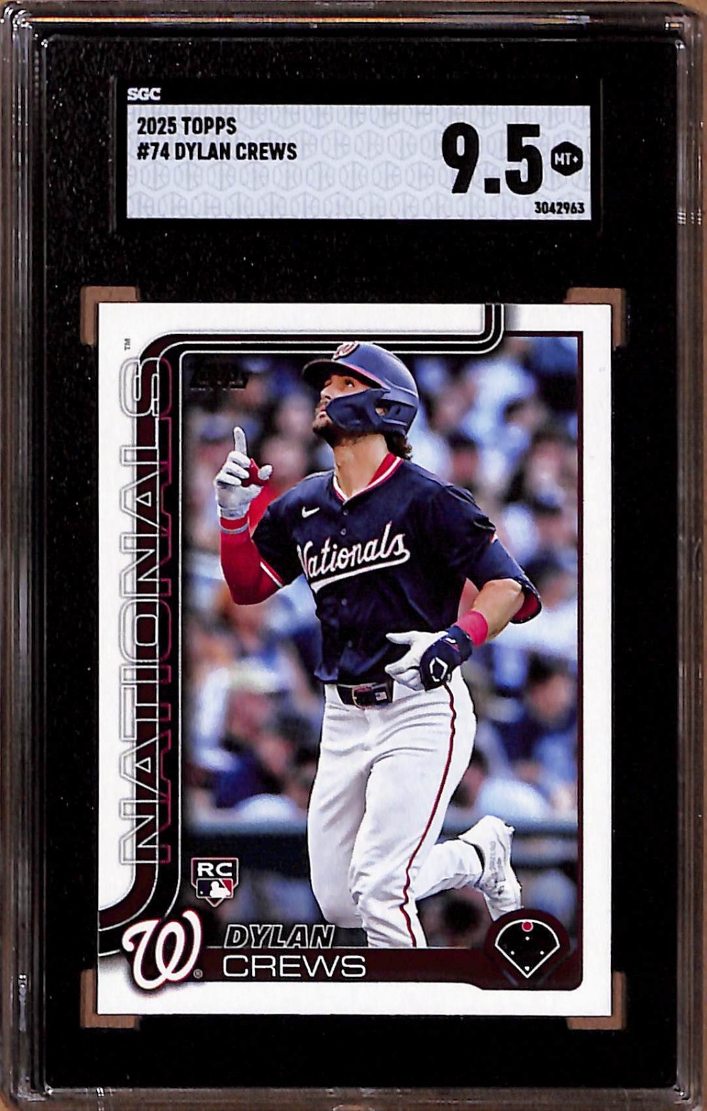 2025 Topps Series 1 - Dylan Crews #74 (RC) - SGC 9.5