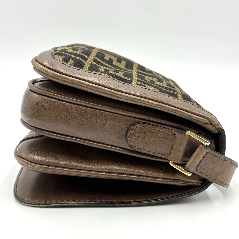 Authentic Fendi Zucca Pattern Shoulder Bag Canvas leather Crossbody Bag 2Y1731 - Image 4 of 4