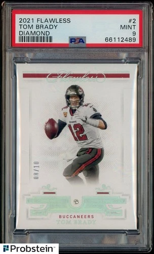 2021 Panini Flawless Diamond #2 Tom Brady Buccaneers 8/10 PSA 9 MINT