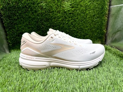Brooks Ghost 15 1203801B189 Athletic Sneaker Womens 9B White Mesh Running Sports