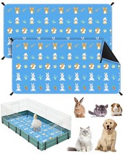 2 Packs Guinea Pig Cage Liners, 48''X24'' Washable Guinea Pig Pee Pads Non Sl...