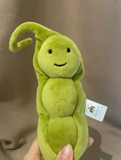 JellyCat VIVACIOUS PEA POD Cute Soft Plush Toy Stuffed Veggie Vegetable NWT