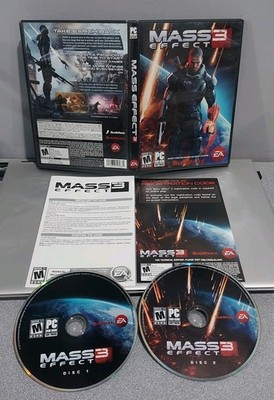 Mass Effect 3 (PC DVD-Rom, 2012) Complete W/ Inserts & Registration Key Code CIB