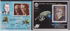 PARAGUAY 1976 25 Jahre Hermann-Oberth-Gesellschaft ** Block m. selt. "MUESTRA"
