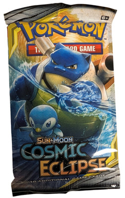 Pokémon TCG Sun & Moon Cosmic Eclipse Booster Pack Blastoise & Piplup
