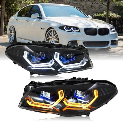 LED Headlights Fit For BMW 5 series F10 F11 F18 2011-2013 Front Lamps Animation