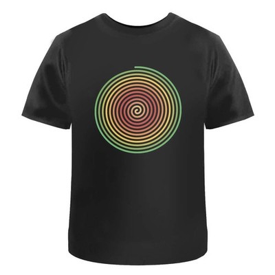 Unisex T-Shirt ''Bunte konzentrische Spirale'' - 100% Baumwolle (S-XXL) (TA056351)