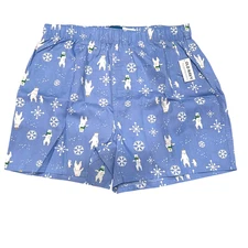 NWT OLD NAVY Boxer 3.5" Inseam Sz M-L-XL Blue White Snowflakes Polar Bears #O12