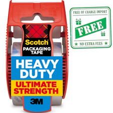 Scotch Heavy Duty Shipping Packing Tape Clear 1.88in x 27.7yd With Dispenser Rol