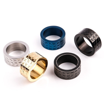 10MM Men's Women's Fashion Crisscross Wedding Band Stainless Steel Pinky Ring